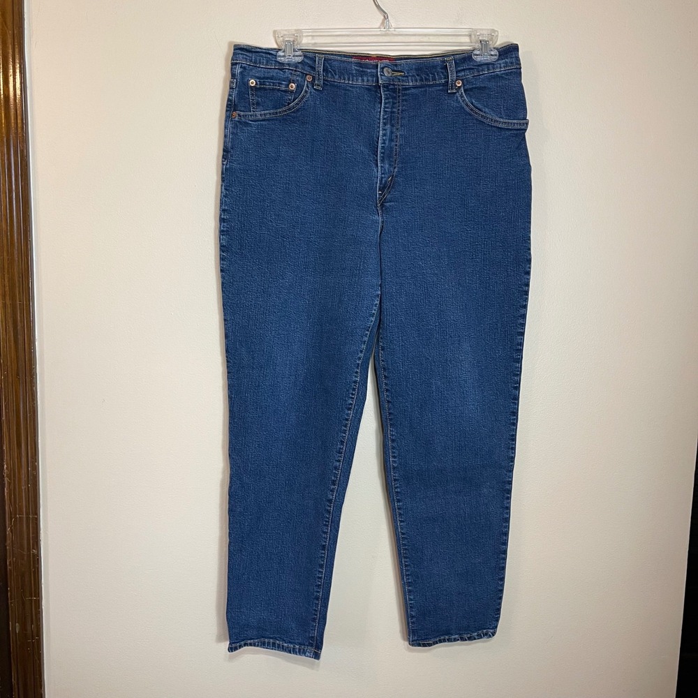 Levis 512 Classic Slim Stretch Jeans Womens 16S Medium Wash Blue Tapered Leg